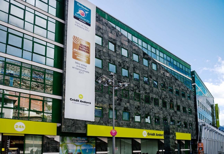 L'edifici central de Crèdit Andorrà.